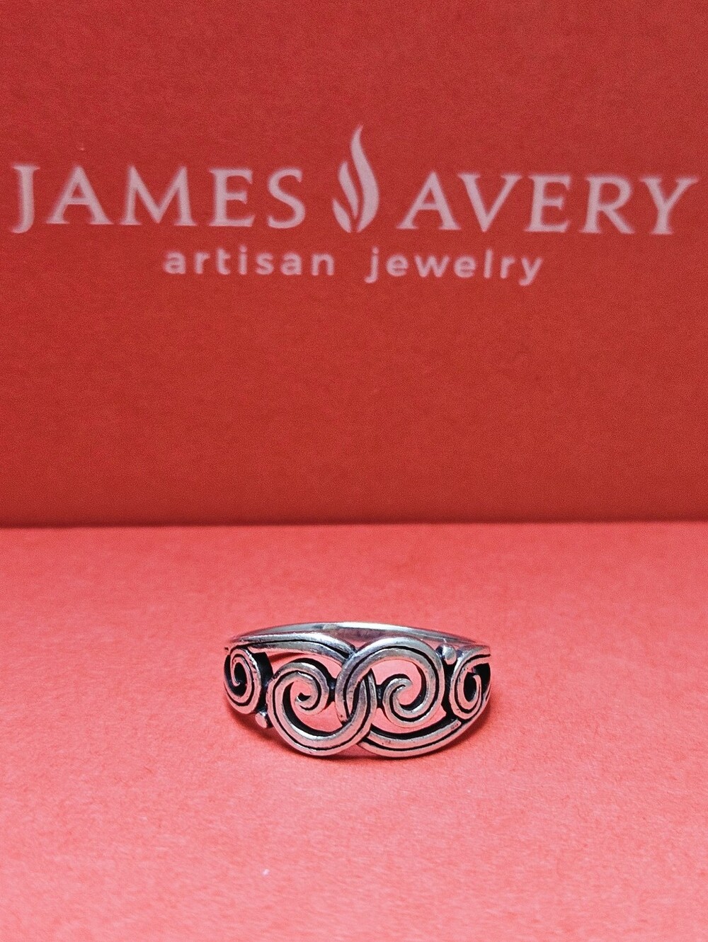 James Avery Retired Gentle Waves Sterling Silver Ring - Size 7.5